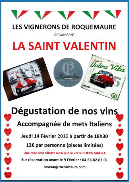 les vignerons de Roquemaure organisent la St Valentin